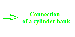 Connection of a cylinder bank